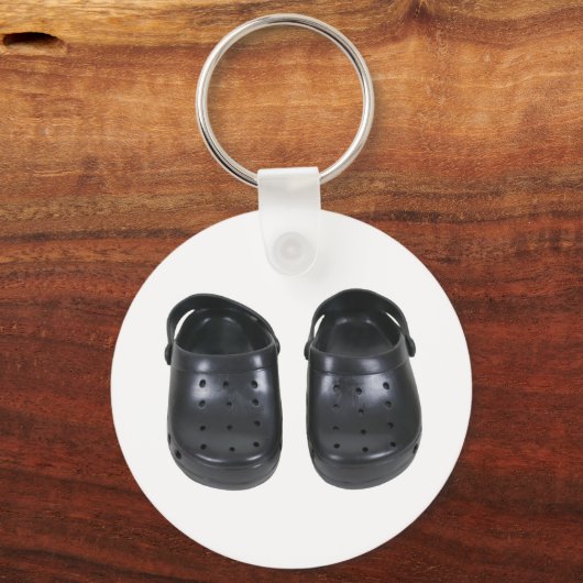 Black rubber clogs schlüsselanhänger (Vorderseite)