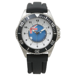 Black Rubber Strap Watch in Australien Armbanduhr