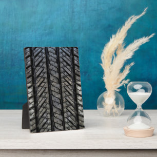 Black Rubber Tire Thread Texture Design Fotoplatte