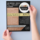 Black Rubbish Skip, Skip/Dumpster Company Flyer (Hand)