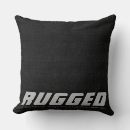 Black RUGGED hart entschlossen männlich Kissen