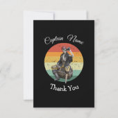 Black Rum Skeleton Party Pirate Danke Karte (Vorderseite)