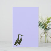 Black Runner Ducks Briefpapier (Stehend Vorderseite)