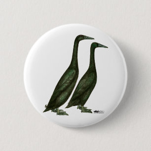 Black Runner Ducks Button