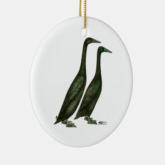Black Runner Ducks Keramikornament (Rechts)