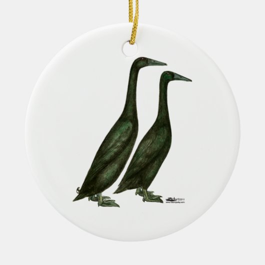 Black Runner Ducks Keramikornament (Vorne)