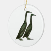 Black Runner Ducks Keramikornament (Links)