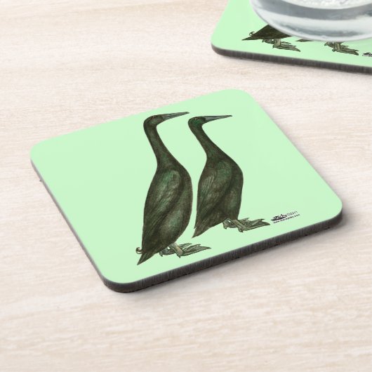 Black Runner Ducks Untersetzer (Linke Seite)