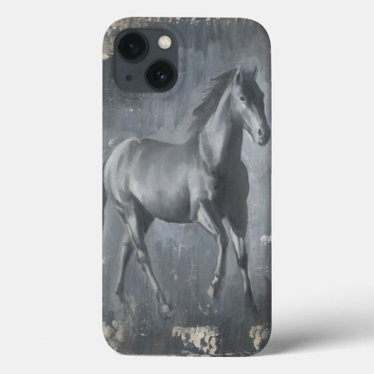 Black Running Stallion Case-Mate iPhone Hülle (Rückseite)