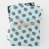 Black Russian Terrier BRT RBT Malerei Haustier Hun Geschenkpapier Set (Beispiel)