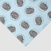 Black Russian Terrier BRT RBT Malerei Haustier Hun Seidenpapier (Ausschnitt)