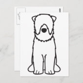 Black Russian Terrier Dog Cartoon Postkarte (Vorne/Hinten)