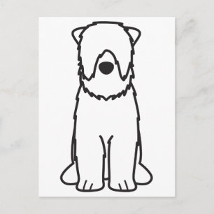 Black Russian Terrier Dog Cartoon Postkarte