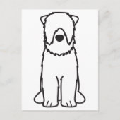 Black Russian Terrier Dog Cartoon Postkarte (Vorderseite)