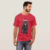 Black Russian Terrier Dog Lover Funny Christmas T-Shirt (Vorne ganz)