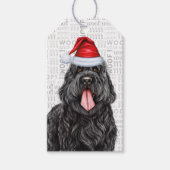 Black Russian Terrier Dog Weihnachtsfeiertag Geschenkanhänger (Vorderseite)
