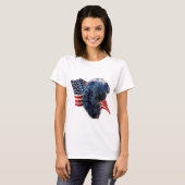 Black Russian Terrier Flag T-Shirt (Vorne ganz)