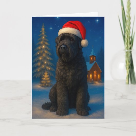 Black Russian Terrier Holiday Card Feiertagskarte (Vorderseite)