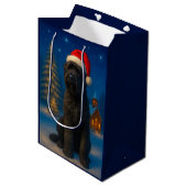 Black Russian Terrier Holiday  Mittlere Geschenktüte (Vorderseite Schrägansicht)