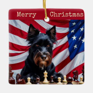 Black Russian Terrier Keramikornament