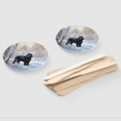 Black Russian Terrier Let It Snow Weihnachten Fächer (Non-assembled)