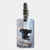 Black Russian Terrier Let It Snow Weihnachten Gepäckanhänger (Vorderseite vertikal)