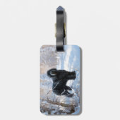 Black Russian Terrier Let It Snow Weihnachten Gepäckanhänger (Rückseite vertikal)