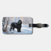 Black Russian Terrier Let It Snow Weihnachten Gepäckanhänger (Rückseite horizontal)