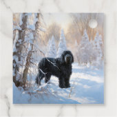 Black Russian Terrier Let It Snow Weihnachten Geschenkanhänger (Rückseite)