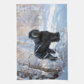 Black Russian Terrier Let It Snow Weihnachten Geschirrtuch (Vertikal)