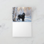 Black Russian Terrier Let It Snow Weihnachten Karte (Innenseite)