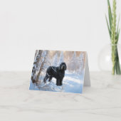 Black Russian Terrier Let It Snow Weihnachten Karte (Vorderseite)