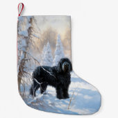 Black Russian Terrier Let It Snow Weihnachten Kleiner Weihnachtsstrumpf (Vorderseite)