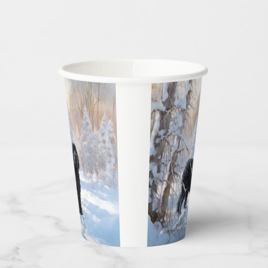 Black Russian Terrier Let It Snow Weihnachten Pappbecher (Links)