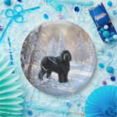 Black Russian Terrier Let It Snow Weihnachten Pappteller (Party)