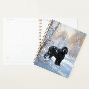 Black Russian Terrier Let It Snow Weihnachten Planer