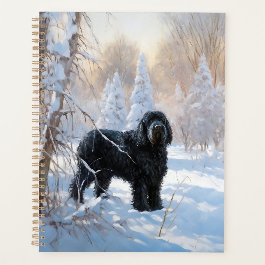 Black Russian Terrier Let It Snow Weihnachten Planer (Vorderseite)