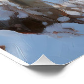 Black Russian Terrier Let It Snow Weihnachten Poster (Ecke)