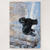 Black Russian Terrier Let It Snow Weihnachten Puzzle (Vertikal)