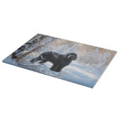 Black Russian Terrier Let It Snow Weihnachten Schneidebrett (Ecke)