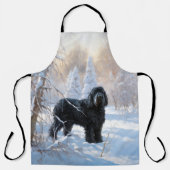 Black Russian Terrier Let It Snow Weihnachten Schürze (Vorderseite)
