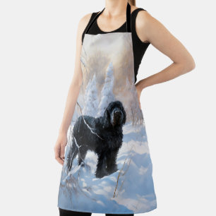 Black Russian Terrier Let It Snow Weihnachten Schürze