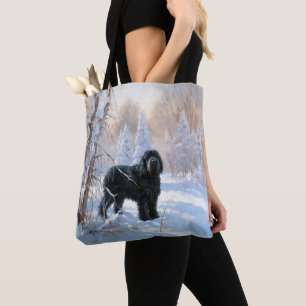 Black Russian Terrier Let It Snow Weihnachten Tasche