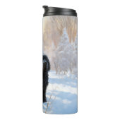 Black Russian Terrier Let It Snow Weihnachten Thermosbecher (Nach rechts gedreht)