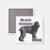 Black Russian Terrier Mama 4 - Magnet (Vorderseite/Rückseite)