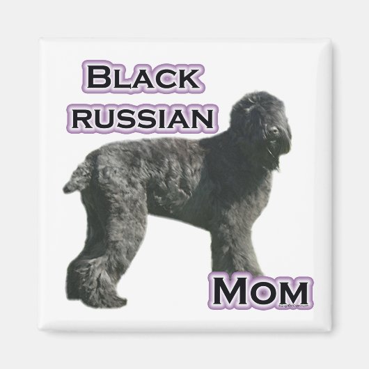 Black Russian Terrier Mama 4 - Magnet (Vorne)
