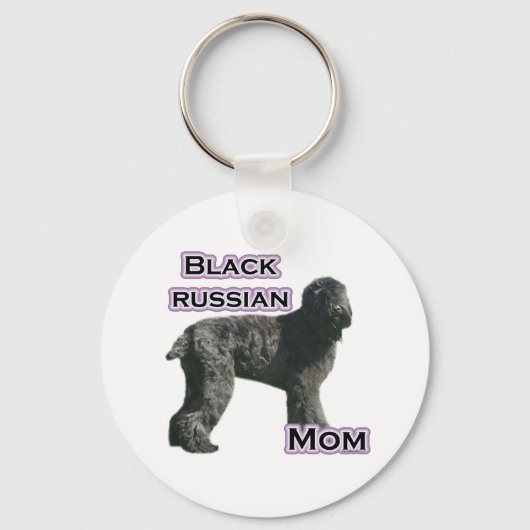 Black Russian Terrier Mama 4 - Schlüsselanhänger (Vorderseite)