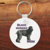 Black Russian Terrier Mama 4 - Schlüsselanhänger (Vorderseite)