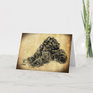 Black Russian Terrier Old Time Karte