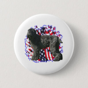 Black Russian Terrier Patriot Button